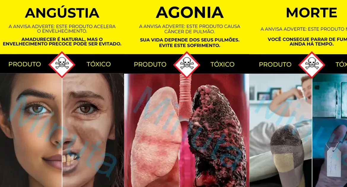 Anvisa apresenta novas imagens contra fumo em embalagens de cigarros