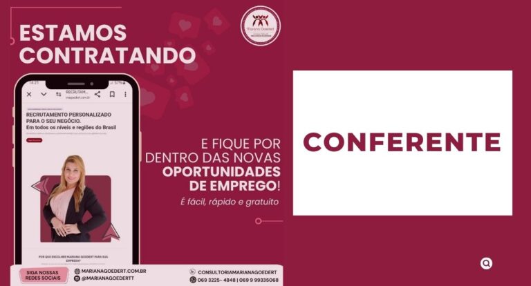 Vaga de Emprego: Conferente - News Rondônia