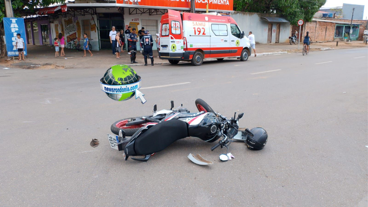 Motociclista avança cruzamento e sofre grave acidente na Jaci-Paraná - News Rondônia
