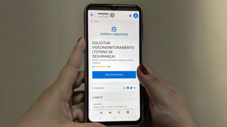 Governo de RO disponibiliza, no Portal do Cidadão, serviço de solicitação de videomonitoramento dos totens de segurança