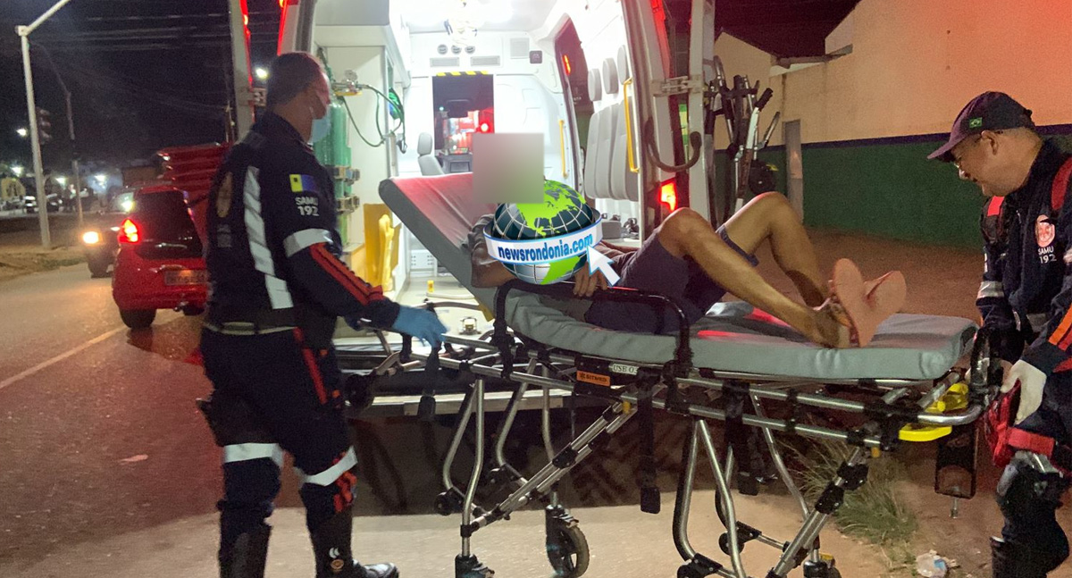 Ciclista sofre lesão no rosto depois de passar em buraco e sofrer queda na zona sul