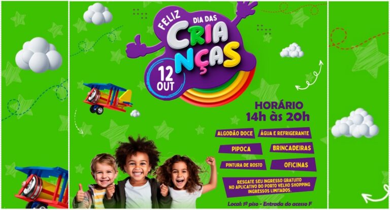 Programação especial gratuita para o Dia das Crianças neste sábado, 12