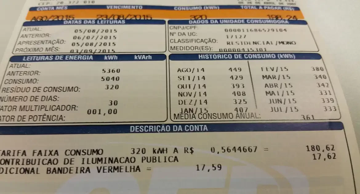 Conta de energia não terá cobrança extra em dezembro