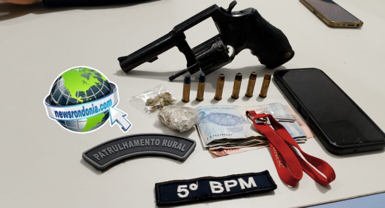 Membro de facção treme ao ver a PM e acaba preso com revólver