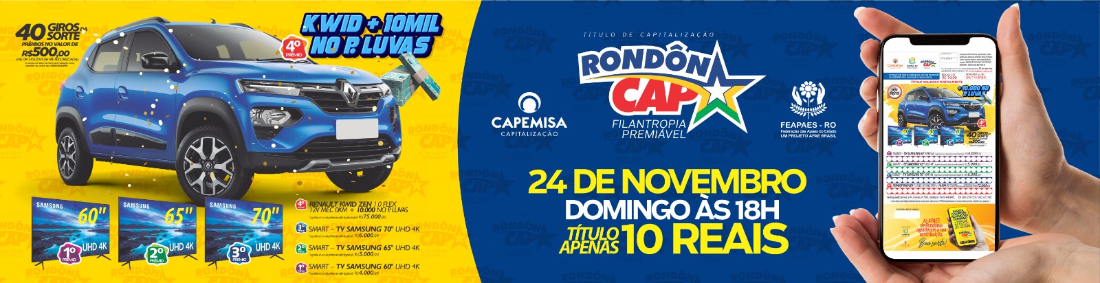 RondônCap de domingo, dia 17, sorteou mais de 100 mil reais em prêmios - News Rondônia