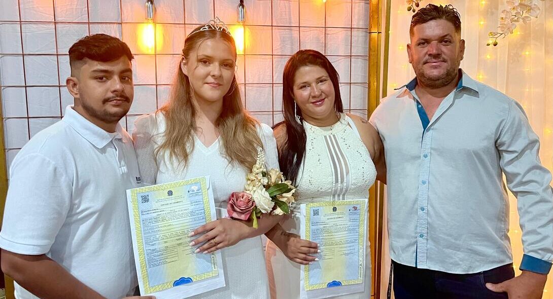 Mãe e filha se casam no mesmo dia em cerimônia da Justiça Rápida Itinerante em Ouro Preto do Oeste