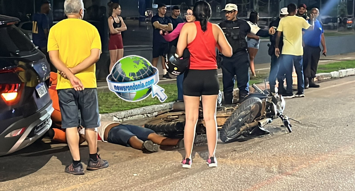 Atropelamento deixa motociclistas feridos no Espaço Alternativo - News Rondônia