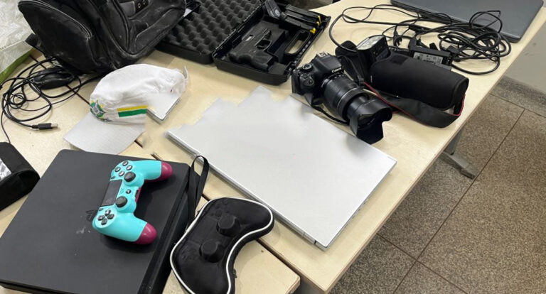 Prisão de suspeito de furtos envolve perseguição e recuperação de bens