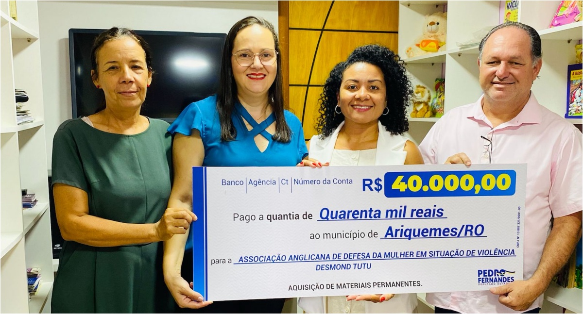 Deputado Pedro Fernandes entrega equipamentos à Casa de Apoio Noeli dos Santos em Ariquemes