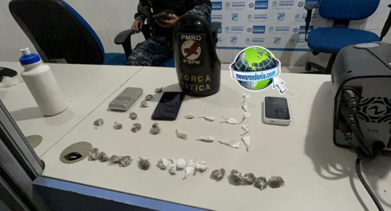 Força Tática do 9° prende vulgo “Cueca” com drogas em boca de fumo