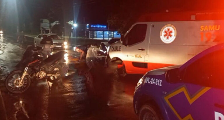 Grave acidente deixa motociclista ferido, em Ji-Paraná