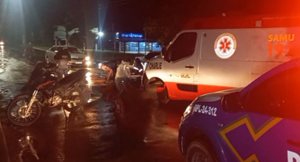 Grave acidente deixa motociclista ferido, em Ji-Paraná