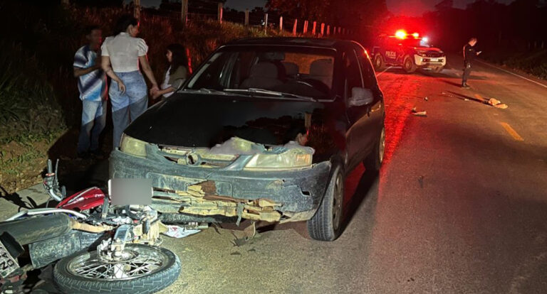 Acidente trágico na Linha Itapirema deixa motociclista em estado grave