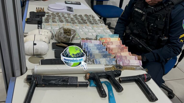 Ação conjunta do 5º e 9° Batalhão fecha bar usado de fachada e prende casal do tráfico