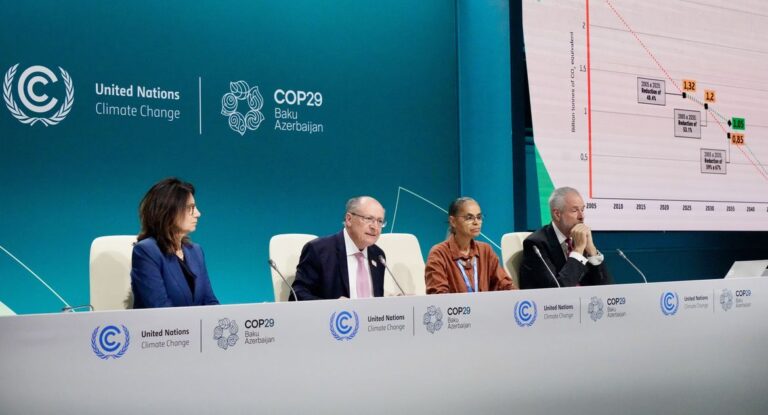 Brasil é segundo país a entregar meta de emissões na COP29