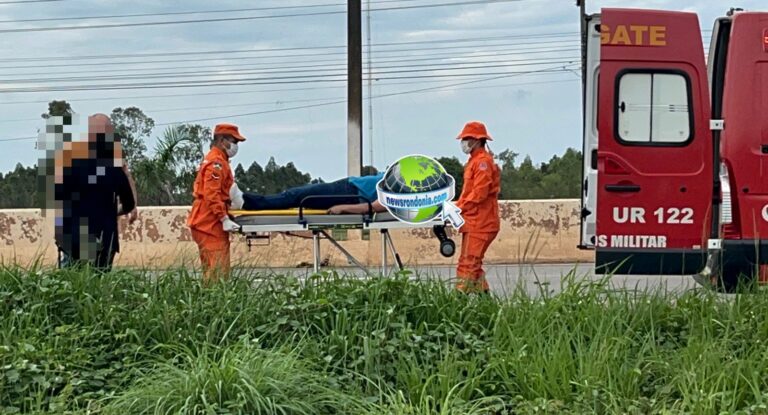Cachorro causa queda de motociclista na BR-364 em Porto Velho