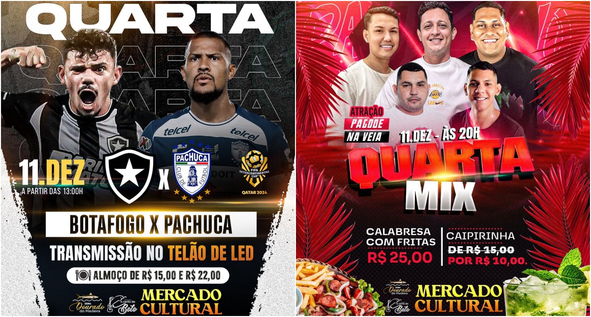 Hoje tem Comidas Nordestinas, transmissão do jogo do Botafogo e pagode no Mercado Cultural - News Rondônia Hoje tem Comidas Nordestinas, transmissão do jogo do Botafogo e pagode no Mercado Cultural - News Rondônia
