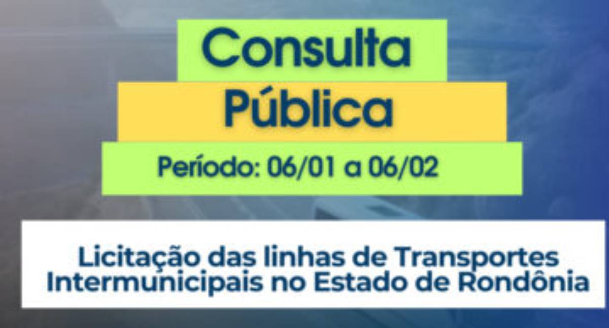Consulta Pública para a Licitação das Linhas de Transportes Intermunicipais em Rondônia inicia a partir de 6 de janeiro