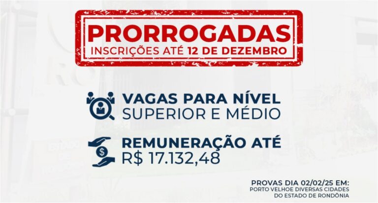 Concurso Público para o Tribunal de Justiça do estado de Rondônia tem Inscrições Prorrogadas até 12/12 - News Rondônia