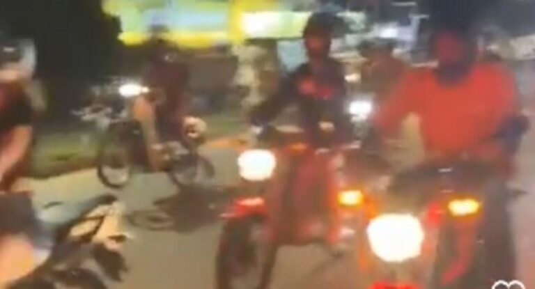 PM realiza operação para conter baderneiros durante evento do caminhão da Coca-Cola, em Ji-Paraná