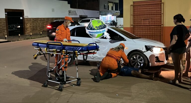 Motociclista fica ferido em grave acidente com carro na zona sul