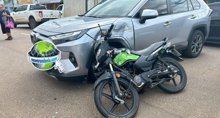 Motociclista fica desacordado em acidente com carro na Amazonas