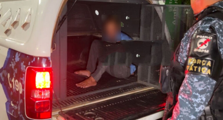 Foragido é preso pela Força Tática durante patrulhamento, em Ji-Paraná