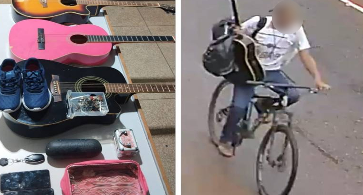 Dupla é presa com instrumentos musicais furtados, em Vilhena