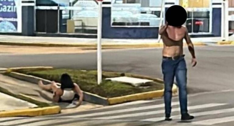 Mulher é agredida pelo marido com chute no rosto após discussão em danceteria