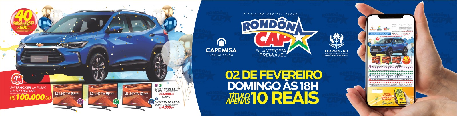 RondônCap: Confira o resultado completo do sorteio de 110 Mil Reais em Prêmios! - News Rondônia