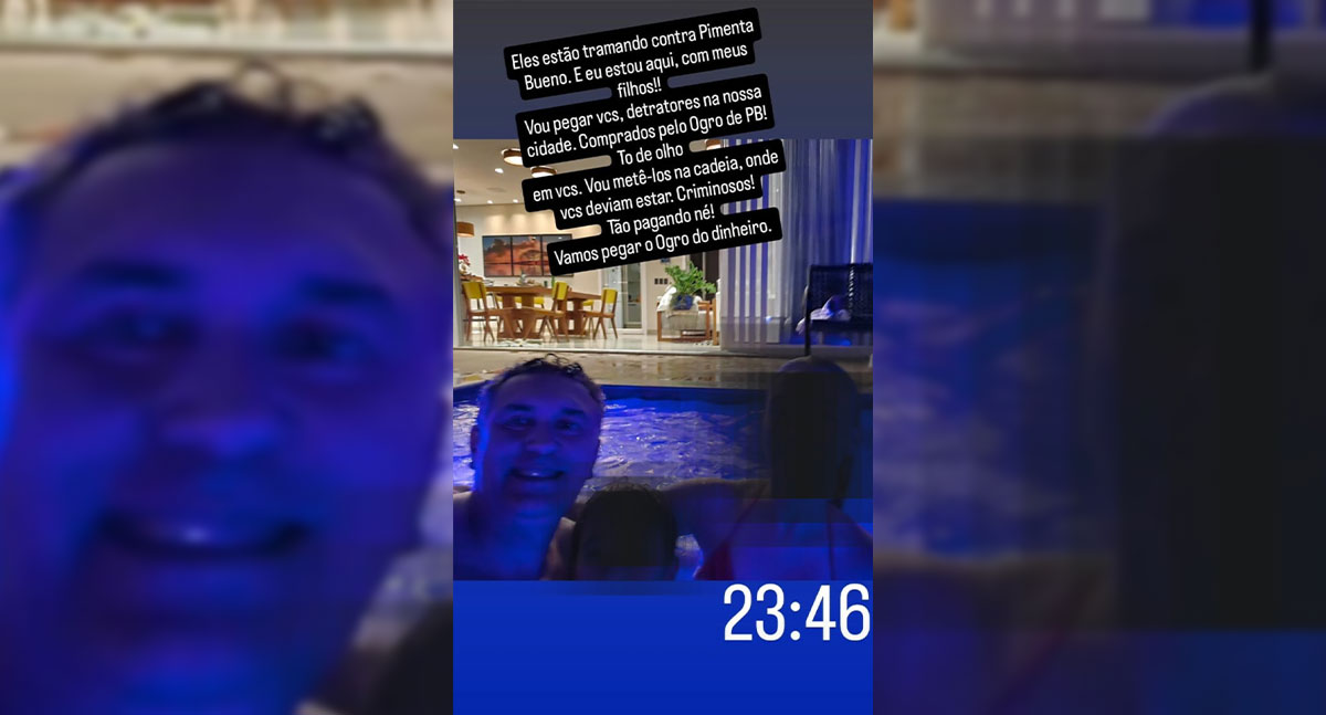 Ex-prefeito encerra mandato com ameaças de vingança nas redes sociais - News Rondônia
