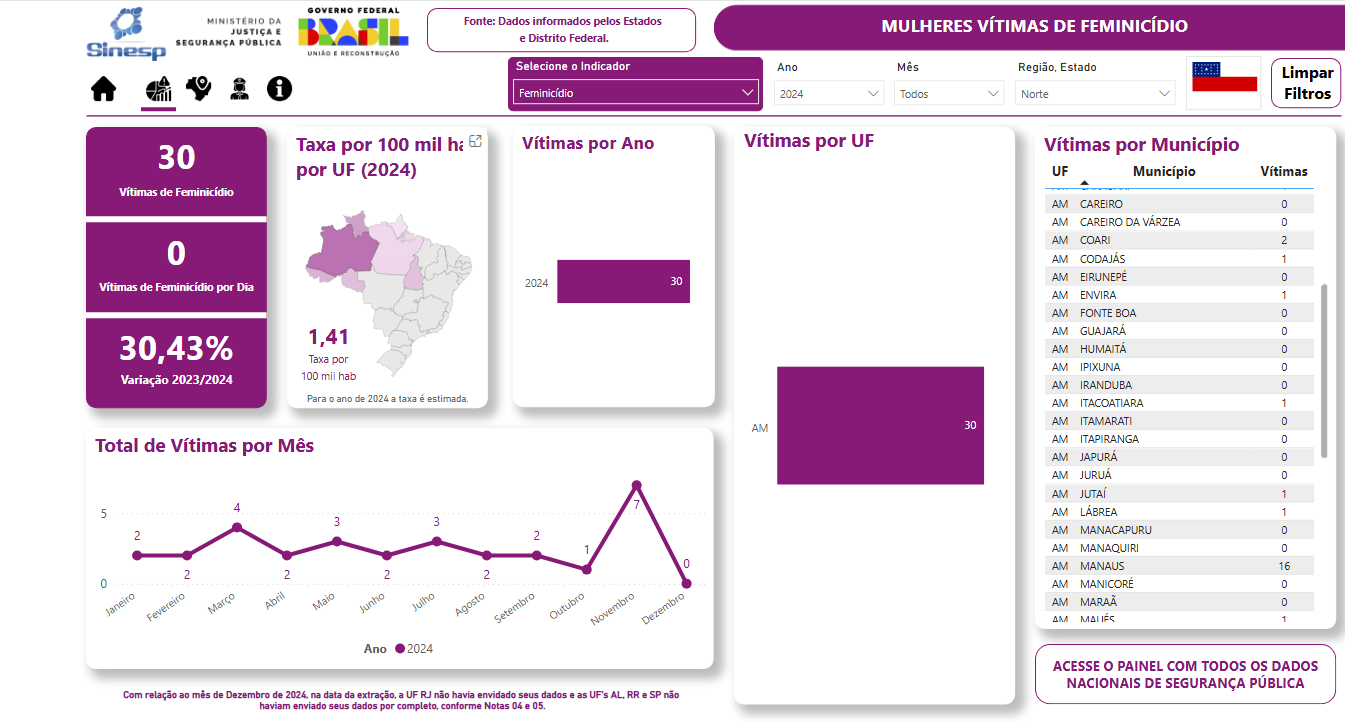 Feminicídio em 2024: Rondônia fecha na 3ª posição do ranking de violência - News Rondônia