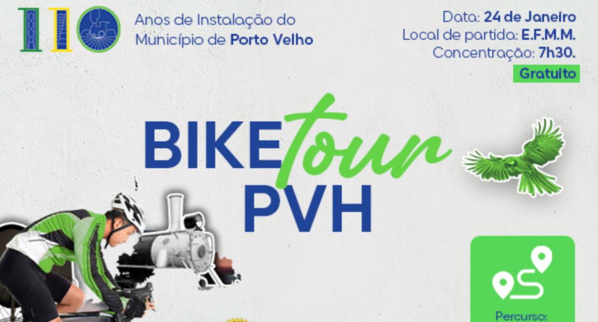 "Bike Tour" é uma das atrações do aniversário de instalação do Município de Porto Velho na próxima sexta-feira (24) - News Rondônia