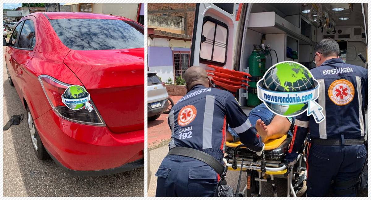 Motociclista colide em carro estacionado após queda de corrente no centro de Porto Velho - News Rondônia
