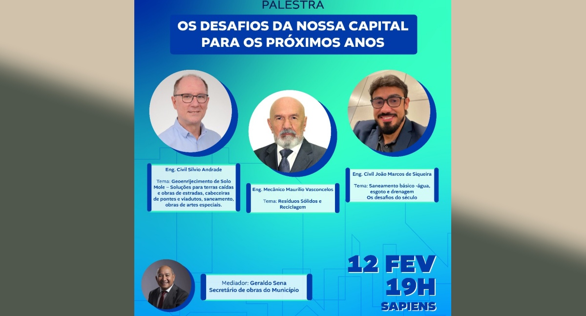 Crea-RO promove palestra sobre os desafios futuros de Porto Velho