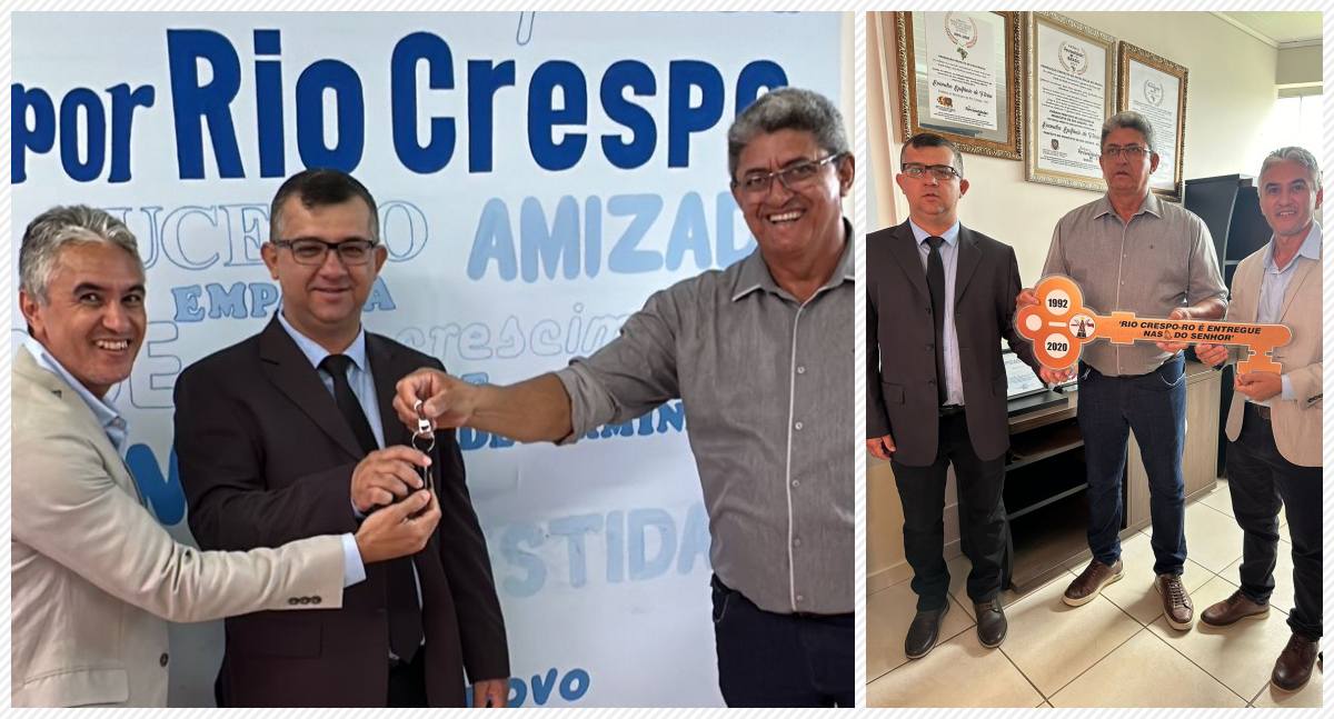 Eder Paraguai e Alex da Saúde assumem o comando da prefeitura de Rio Crespo - News Rondônia
