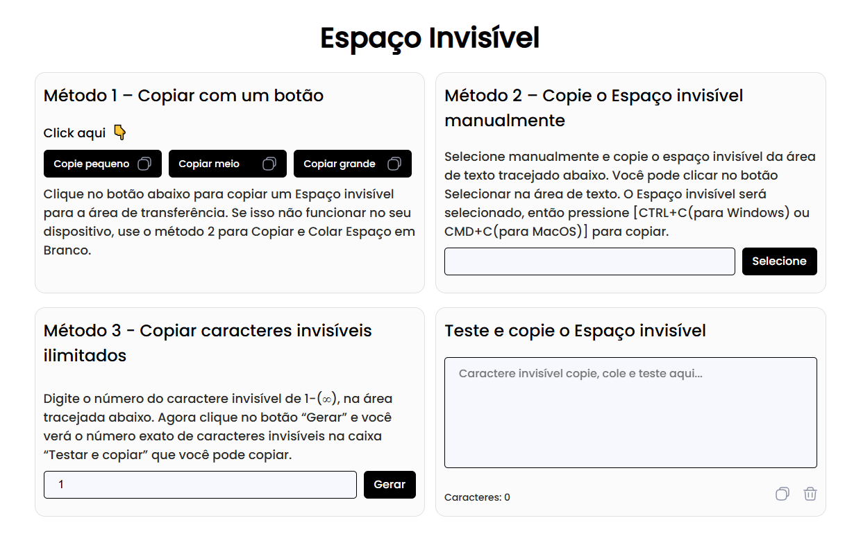 Como usar efetivamente texto invisível em nomes e mensagens? - News Rondônia