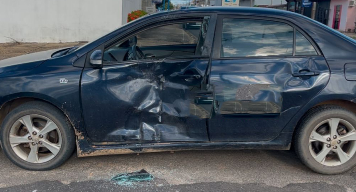 Colisão entre carro e moto deixa motociclista ferido, em Ji-Paraná