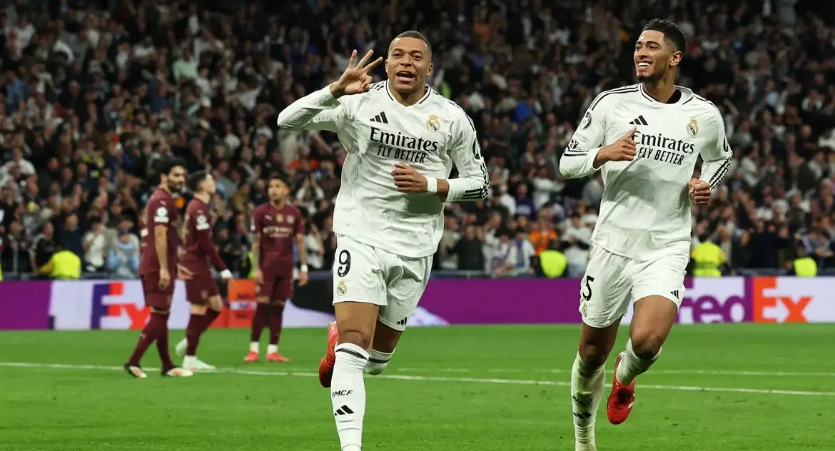 Mbappé marca três vezes para afundar City e colocar Real nas oitavas