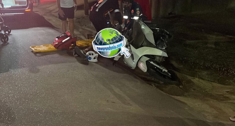 MEIO-FIO: Motociclista sofre grave acidente na Avenida 7 de Setembro - News Rondônia