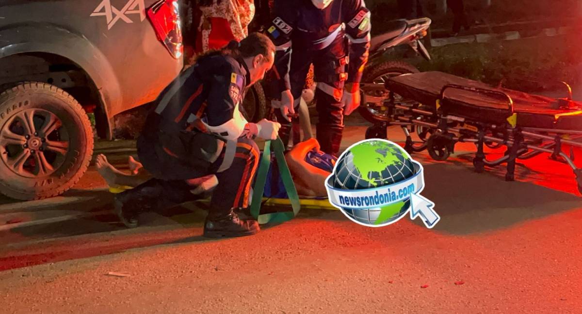 Ciclista colide na traseira de caminhonete após ser fechado por moto - News Rondônia