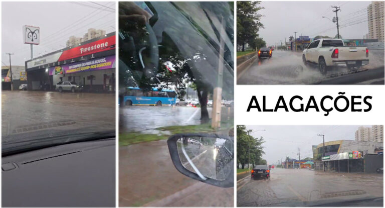 Forte chuva causa alagações e geram transtornos para moradores e motoristas, em Porto Velho