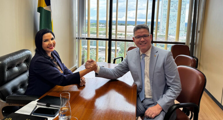 Deputada Cristiane Lopes recebe em Brasília o Governador de Rondônia Cel. Marcos Rocha