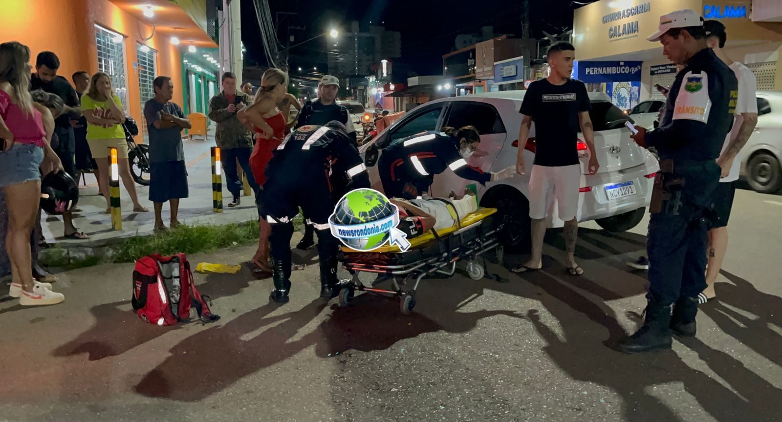 Motociclista sofre fratura em grave acidente na Calama