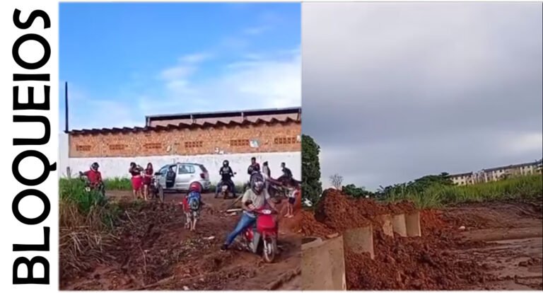 Moradores do Orgulho do Madeira enfrentam dificuldades de acesso devido a bloqueios feitos pela Polícia Militar 