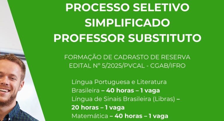 Campus Calama lança edital para selecionar professores substitutos em cadastro de reserva