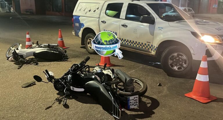 Piloto fica ferido após batida entre motos na zona sul de Porto Velho