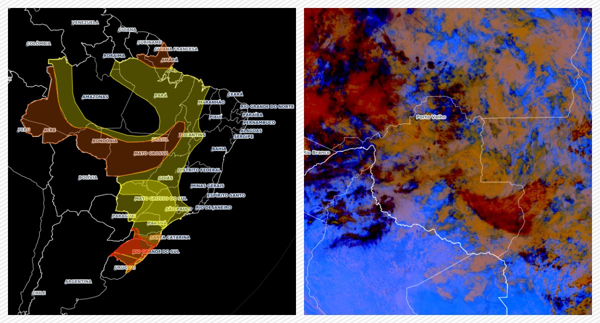 Parte da área urbana de Porto Velho até a Ponta do Abunã em alerta para tempestades - News Rondônia