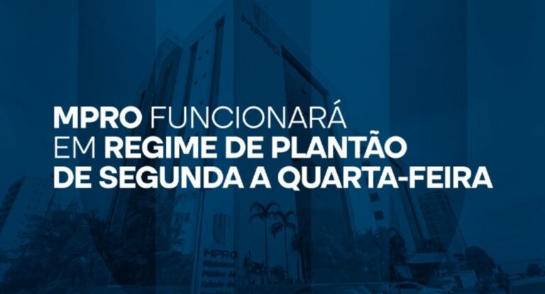MPRO funcionará em regime de plantão de segunda a quarta-feira - News Rondônia