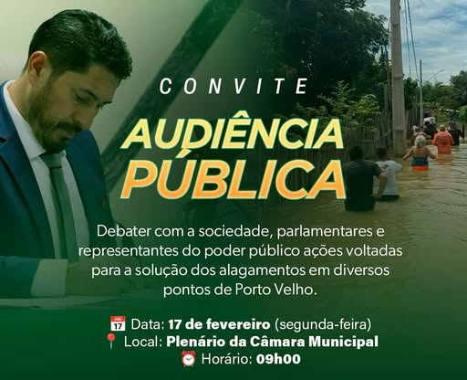 Vereador Márcio Pacele convoca audiência pública para discutir alagamentos em Porto Velho - News Rondônia